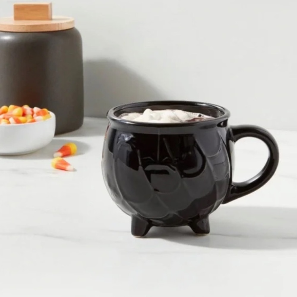 Threshold Target 2021 Black Footed Stoneware Spider Web Coffee Tea Mug